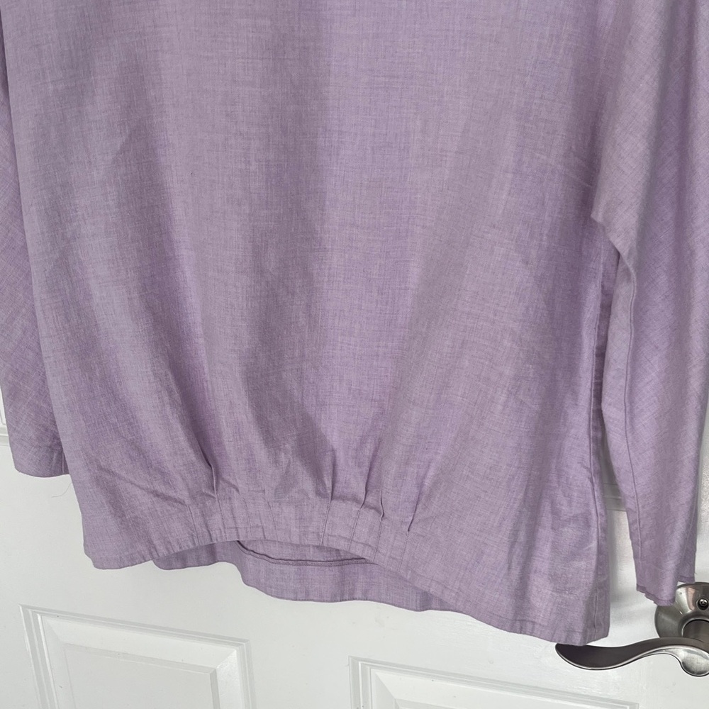 Brooks Brothers Lavender wool blend Blouse with 3/4 Sleeves Sz 4 - Picture 3 of 8